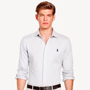 Polo by Ralph Lauren Men's Gray Button Down Shirt
